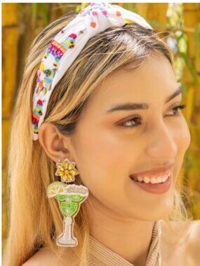 Colorful Piñata Beaded Knotted Headband